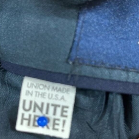 Hart Schaffner Marx Men's Blazer Blue Lined Notch Lapel Two Button Vented 46R - Picture 6 of 9